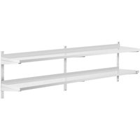 Doppeltes, verstellbares, hängendes Catering-Wandregal, stahl, 200 x 40 cm von ROYAL CATERING