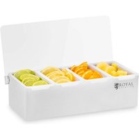 Royal Catering - Zutatenbehälter Gastro gn 1 4 4 Einsätze Zutatenbox Gastronomie Mixen Wechselbar von ROYAL CATERING