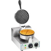 Royal Catering - Rundes einzelnes TEFLON-Waffeleisen mit einem Durchmesser von 18,5 cm von ROYAL CATERING