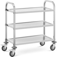 Servierwagen Küchenwagen Küchenrollwagen Lenkrollen Edelstahl 3 Ebenen 81 kg von ROYAL CATERING