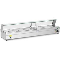 Speisenwärmer Bain Marie Warmhalter Heiße Theke 5 x gn 1 2 Edelstahl Behälter von ROYAL CATERING