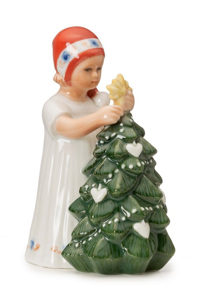 ROYAL COPENHAGEN Dekofigur Royal Copenhagen Weihnachten 'Elsa schmückt Mini-Baum - weiß' von ROYAL COPENHAGEN