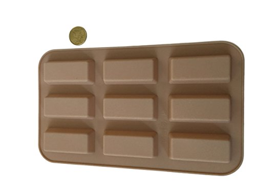 9 Riegel Stangen Rechtecke Lange Pralinen Silikonform Backform Schokoladenform Eiswürfelform Pralinenform Bonbons Schoko Riegel selber machen Zuckerlform Cupcake Keks Kuchen Basteln Backen Verzieren Formen von ROYAL HOUSEWARE von ROYAL HOUSEWARE