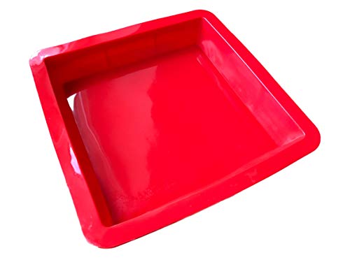 ROYAL HOUSEWARE Eckige Quadrat große Torten Kuchen Silikonform 24,5 x 24,5cm Happy Birthday Backform Schokoladenform Kuchenform Form von ROYAL HOUSEWARE