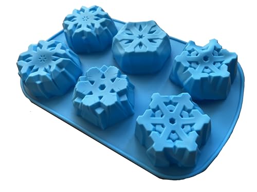 ROYAL HOUSEWARE Schneesterne Torten Kuchen Silikonform Backform Schokoladenform Kuchenform Schneeflocken Eiswürfelform Weihnachten Pralinenform Cupcake Schneestern Keks Kuchen Basteln Backen von ROYAL HOUSEWARE