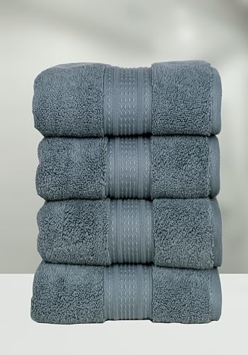 ROYAL LIVING Luxury Handtuch, 4er-Set, Premium Qualität, 100% Turkish Cotton, 50x90 cm, Handtücher, 271g/m², Oeko-TEX, 600 GSM extrem weich | schnell trocknend | besonders saugfähig – Dunkelgrün von ROYAL LIVING