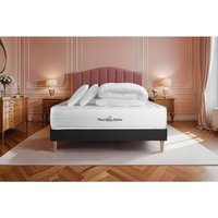 Komplettpaket Bett - Matratze 140x190 cm + Boxspringbett mit Lattenrost (im Set) + 2 Kopfkissen + Bettdecke - Buckingham von ROYAL PALACE BEDDING