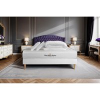 Komplettpaket Bett - Matratze 140x200 cm + Boxspringbett (Monoblock) + 2 Kopfkissen + Bettdecke - Nottingham von ROYAL PALACE BEDDING