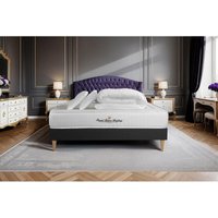 Komplettpaket Bett - Matratze 140x200 cm + Boxspringbett (Monoblock) + 2 Kopfkissen + Bettdecke - Nottingham von ROYAL PALACE BEDDING