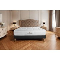 Matratze Balmoral 160 x 190 cm + Bettgestell mit lattenrost , Härtegrad 4 , Memory-Schaum , Höhe : 24 cm von ROYAL PALACE BEDDING