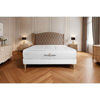 Matratze Balmoral 200 x 200 cm + Bettgestell mit lattenrost , Härtegrad 4 , Memory-Schaum , Höhe : 24 cm von ROYAL PALACE BEDDING