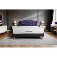 Matratze Nottingham 140 x 200 cm + Bettgestell mit lattenrost , Härtegrad 4 , Memory-Schaum , Höhe : 20 cm von ROYAL PALACE BEDDING