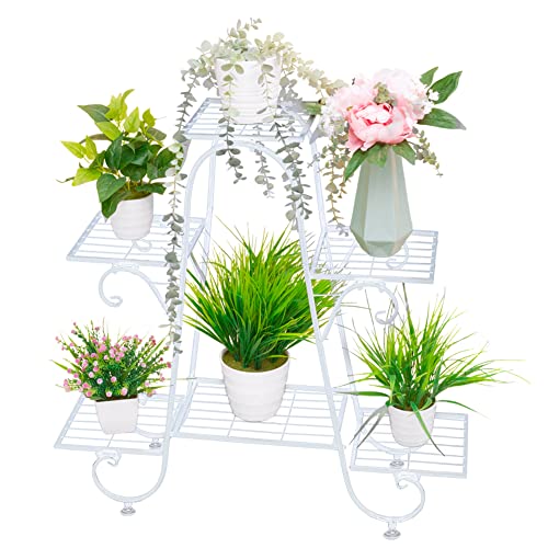 ROYAL SMEELA blumenständer für innen - pflanzenständer metall schwarz - pflanzenhocker blumentopf ständer Blumentreppe Schwarz -pflanzenständer outdoor blumentopf mit ständer von ROYAL SMEELA