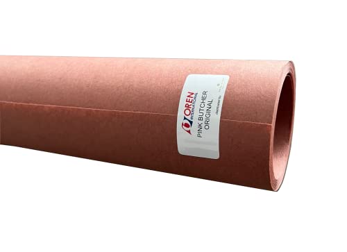 Oren Pink Butcher Paper BBQ Kraftpapier - 300m x 61cm - Das ORIGINAL Butcher Papier aus USA für perfekte Grillergebnisse - Saftiges Fleisch & Knusprige Kruste - Metzger Papier BBQ Zubehör von ROYAL SPICE