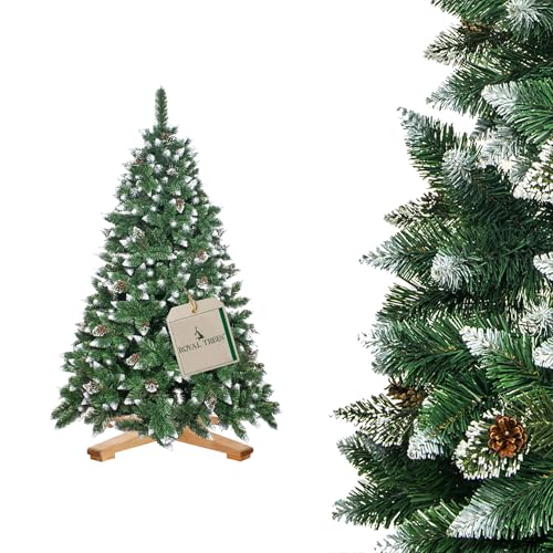 ROYAL TREES Künstlicher Weihnachtsbaum 150 cm Diamantkiefer mit Kunstschne Weihnachtsbaum Künstlich von ROYAL TREES