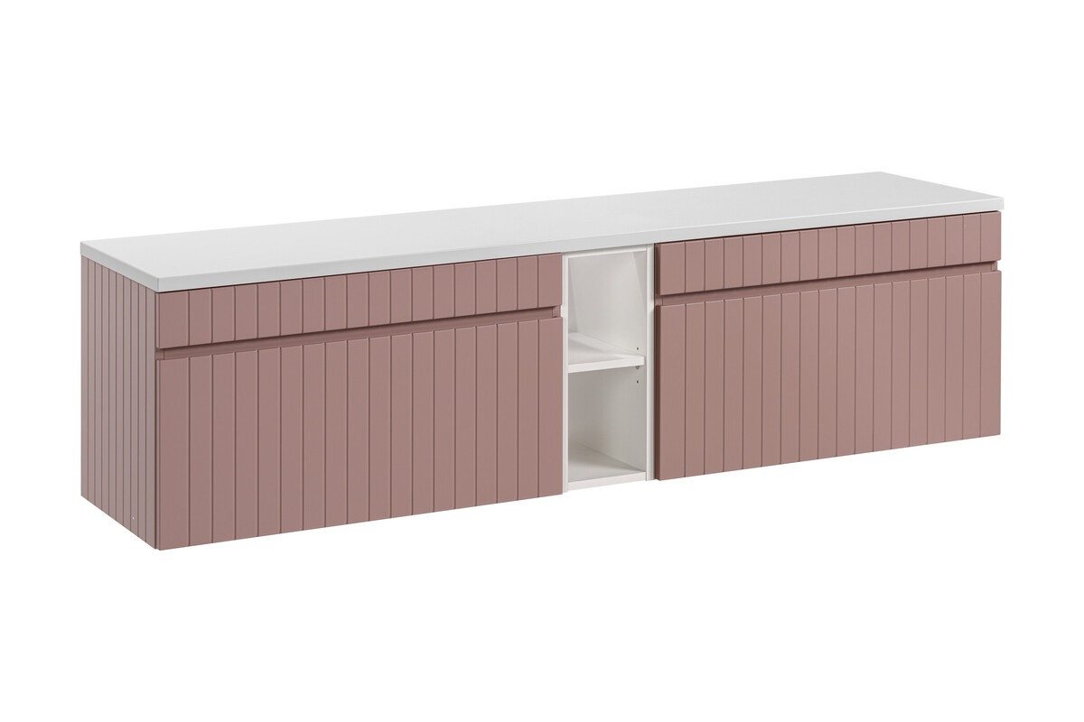 ROYAL24_MARKT Badmöbel-Set - Iconic Rose I - 180 cm 2 Unterschränke & Aufsatzschrank, (Komplett Set, 4-St., Premium - Iconic Rose I), Beste – Elegant – Perfekt von ROYAL24_MARKT