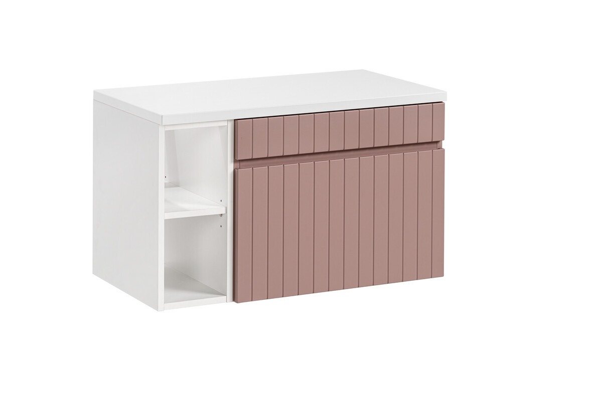 ROYAL24_MARKT Badmöbel-Set - Iconic Rose I BM224 - 80 cm Waschunterschrank & Aufsatzschrank, (Komplett Set, 3-St., Premium - Iconic Rose I), Luxuriös – Modern – Schlicht von ROYAL24_MARKT