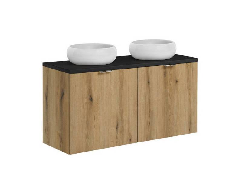 ROYAL24_MARKT Badmöbel-Set - Nova Oak N - Mit 2 Waschbeckenunterschrank (60 cm, 2 Türen), (Komplett Set, 5-St., Premium - Nova Oak N), Modern – Fein – Exzellent. von ROYAL24_MARKT