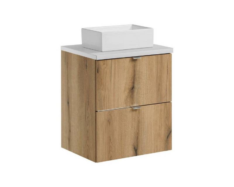 ROYAL24_MARKT Badmöbel-Set - Nova Oak N BM264 - Mit Erhältlich in 3 Farben auf der Arbeitsfläche, (Komplett Set, 3-St., Premium - Nova Oak N), Sanft – Schick – Premium. von ROYAL24_MARKT