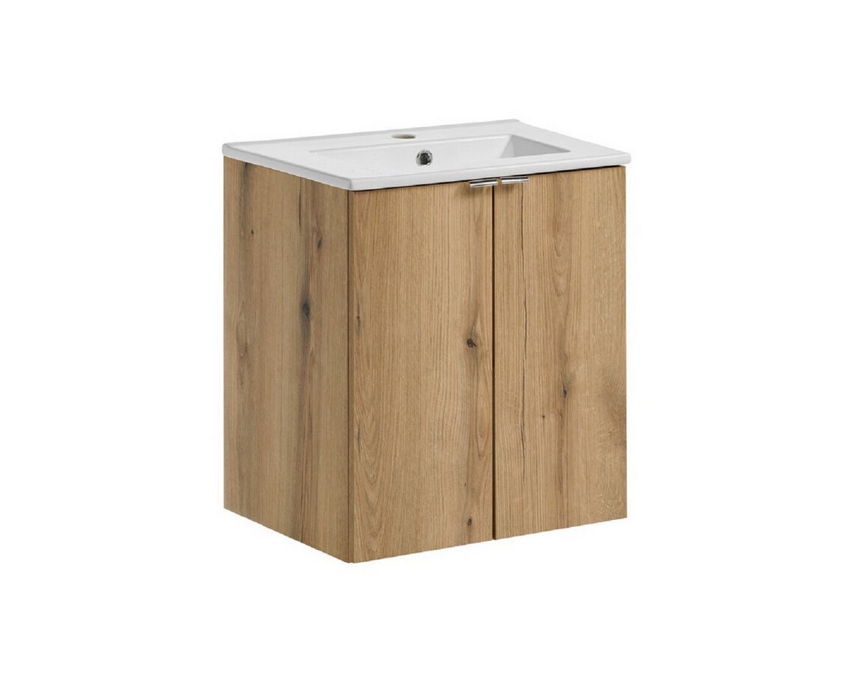ROYAL24_MARKT Badmöbel-Set -Nova Oak N - Mit Spülen & Beckenunterschrank(2 Türen,50,60,80 cm), (Komplett Set, 2-St., Premium - Nova Oak N), Edel – Modern – Luxuriös. von ROYAL24_MARKT