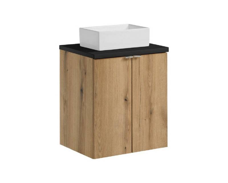 ROYAL24_MARKT Badmöbel-Set - Nova Oak N BM265 - Mit Waschbeckenunterschrank (50 cm, 2Türen), (Komplett Set, 3-St., Premium - Nova Oak N), Premium – Schick – Makellos. von ROYAL24_MARKT