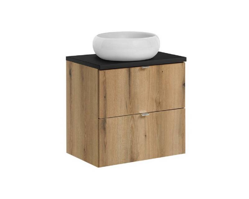 ROYAL24_MARKT Badmöbel-Set - Nova Oak N  BM266 - Mit Waschbeckenunterschrank 60 cm, 2 Schubladen, (Komplett Set, 3-St., Premium - Nova Oak N), Hochwertig – Klassisch – Stilvoll. von ROYAL24_MARKT