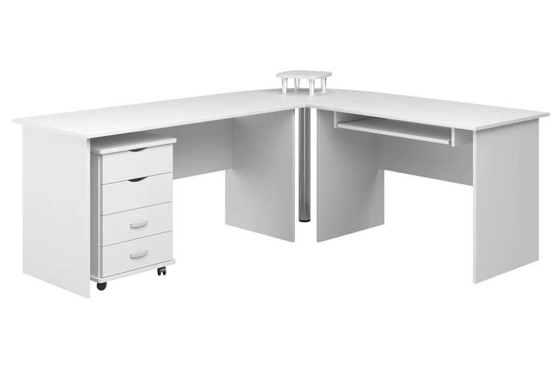 ROYAL24_MARKT Eckschreibtisch - Bietet eine geräumige Arbeitsfläche (Eckschreibtisch, 3-St., Premium - Biurko narożne z kontenerem 205 cm), Feinste Qualität - Modernes Flair - Zeitlos. von ROYAL24_MARKT