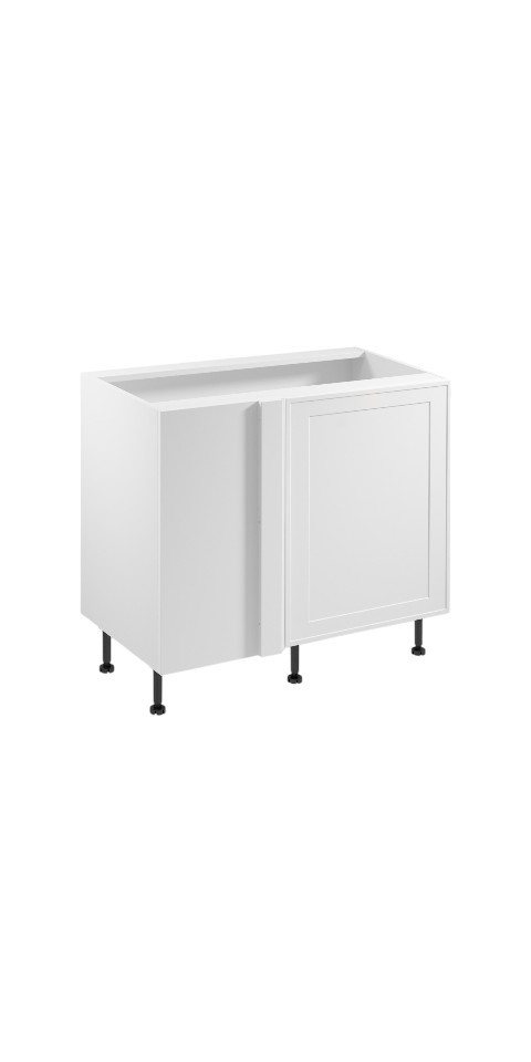 ROYAL24_MARKT Eckunterschrank - Der Eckunterschrank nutzt schwer zugängliche Ecken effizient aus. (Küche Eckunterschrank, 1-St., Sorento - Weiß D100N R/L) Edle Materialien - Stilvolles Design - Hohe Qualität. von ROYAL24_MARKT