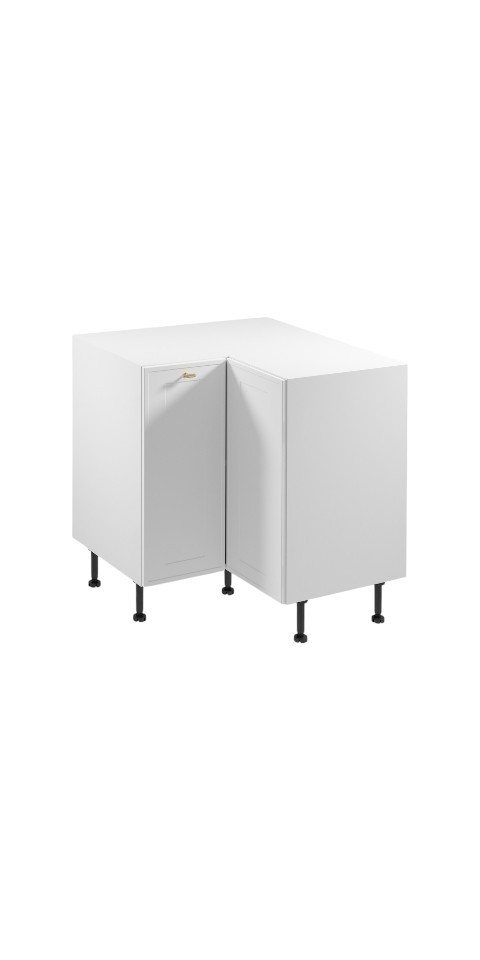 ROYAL24_MARKT Eckunterschrank - Sorento Weiß - Optimaler Stauraum für jede Ecke. (Küche Eckunterschrank, 1-St., Premium - Sorento Weiß - D90N Eck) Top Qualität - Modernes Design - Feinste Materialien. von ROYAL24_MARKT