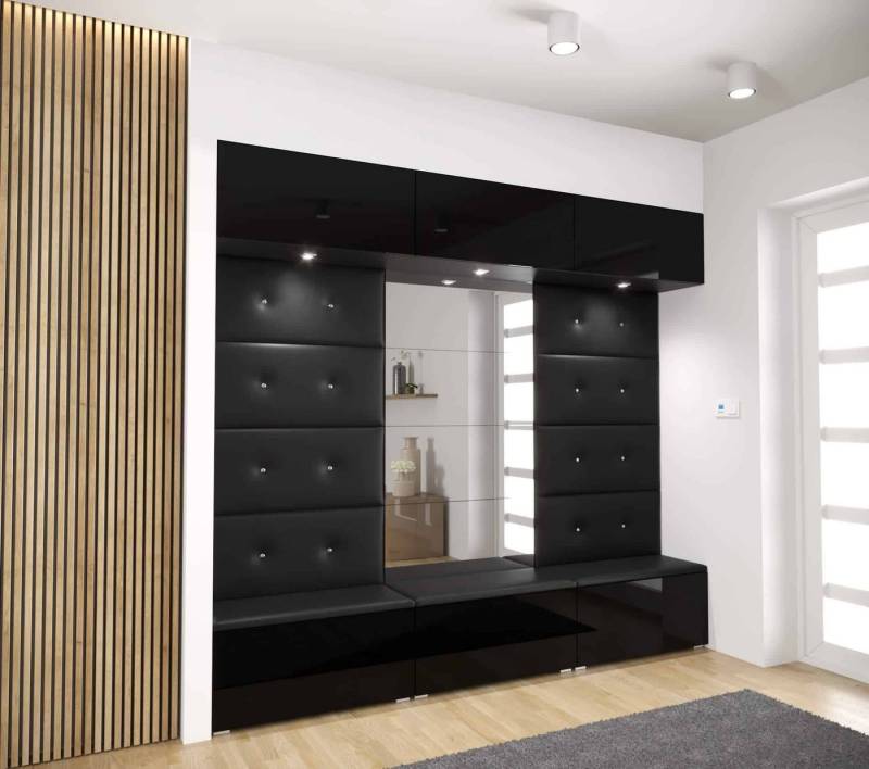 ROYAL24_MARKT Garderobenschrank - Elegante Garderobendesigns / Luxuriöse Materialwahl. (Komplett Set, 18-St., Smart GF89) Innovativer Kleiderschrank - Trendig und Effizient von ROYAL24_MARKT
