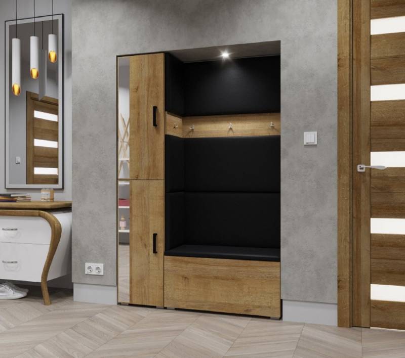 ROYAL24_MARKT Garderobenschrank - Entdecken Sie elegantes Möbeldesign für Ihr Zuhause. (Komplett Set, 7-St., Kors KOR8) Stilvolle Möbel - Luxuriöser Charme. von ROYAL24_MARKT