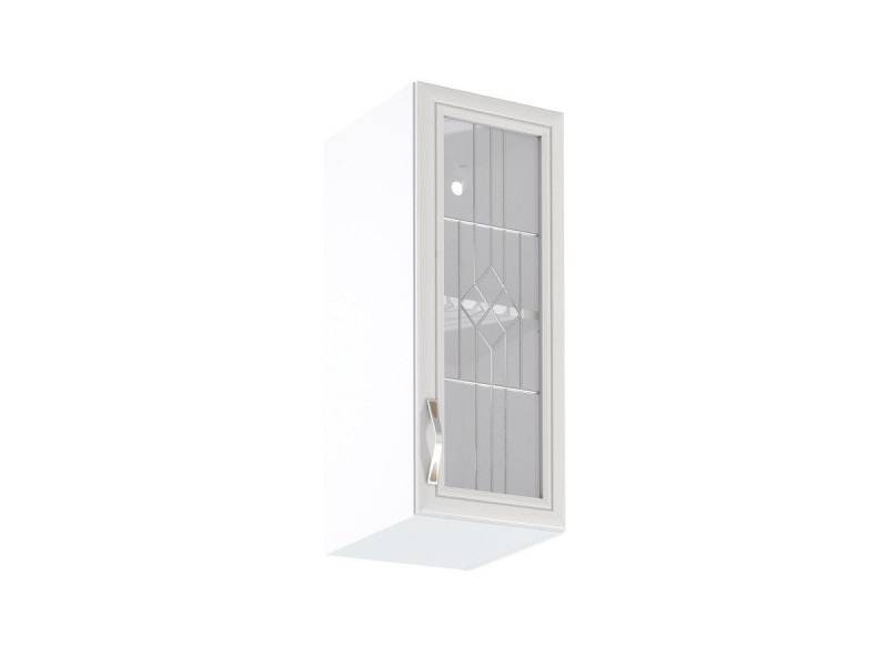 ROYAL24_MARKT Glashängeschrank - Stilvolle Präsentation Ihrer Küchenutensilien. (Hängeschränke, 1-St., Premium - Sycylia Weiß G30S) Feinste Stoffe - Aktuelles Design - Exzellent von ROYAL24_MARKT