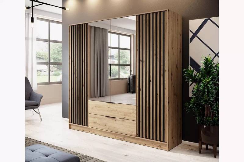 ROYAL24_MARKT Kleiderschrank - Hochwertiger für jedes Schlafzimmer. (Kleiderschrank, 1-St., Premium - Neria) Premium – Luxuriös – Elegant von ROYAL24_MARKT