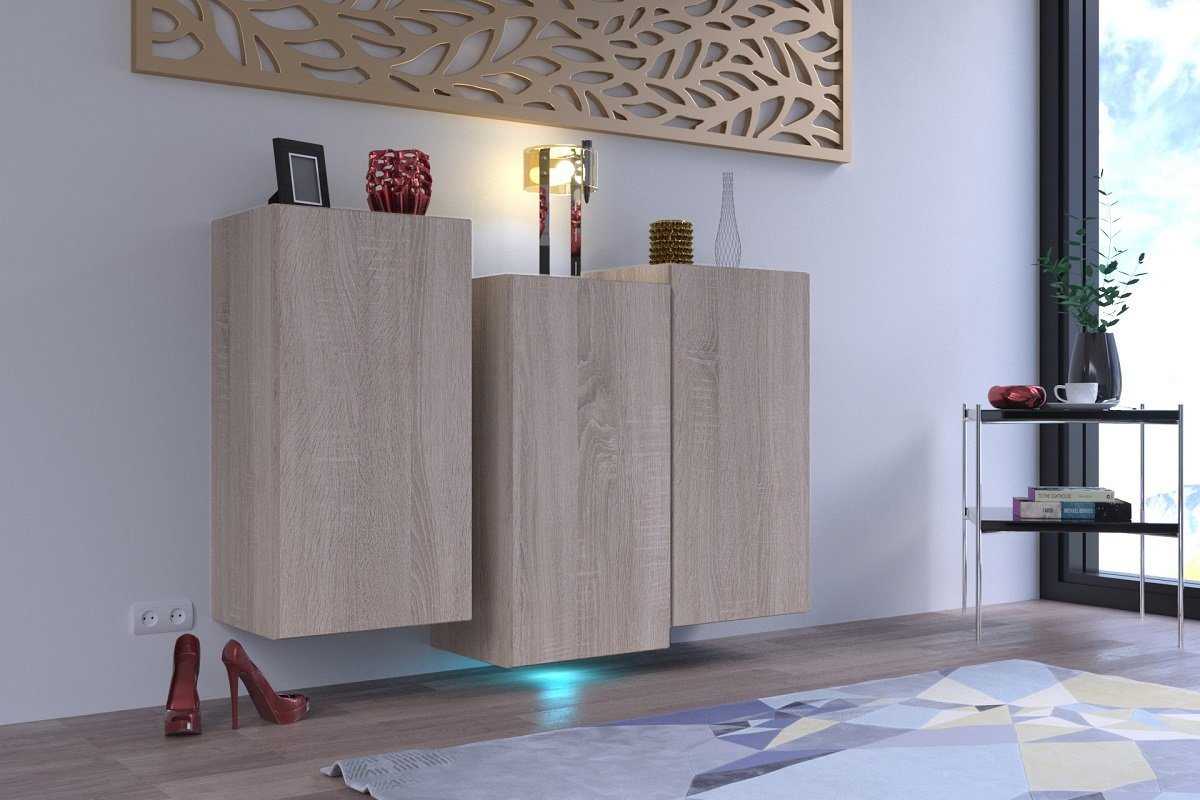 ROYAL24_MARKT Kommode Praktische Eleganz - Kommode als Raumhighlight. (Komplett Set, 3 St., Premium - K10), Moderne Sideboard-Kommode - Platzsparend und Elegant von ROYAL24_MARKT