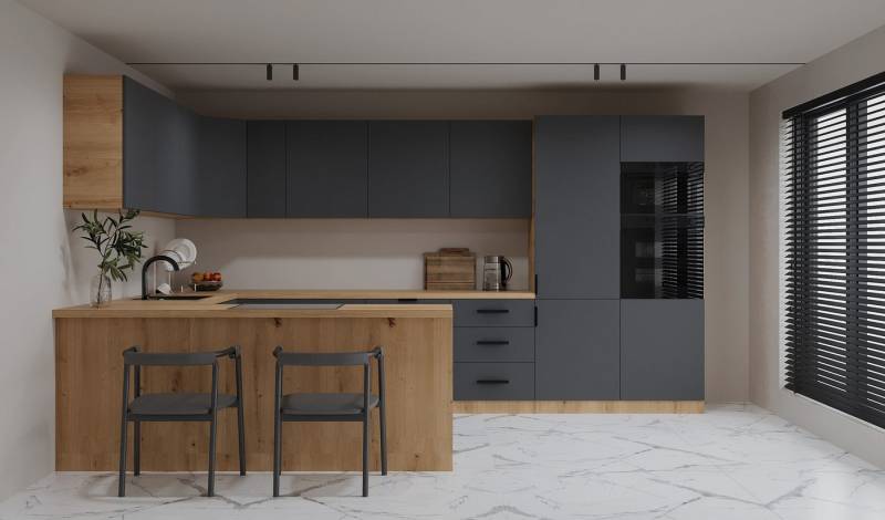 ROYAL24_MARKT Küchenzeile - K106-G860 - Langen - Design für höchste Ansprüche, (Komplett Set), Beste Güte - Innovativ - Modern. von ROYAL24_MARKT