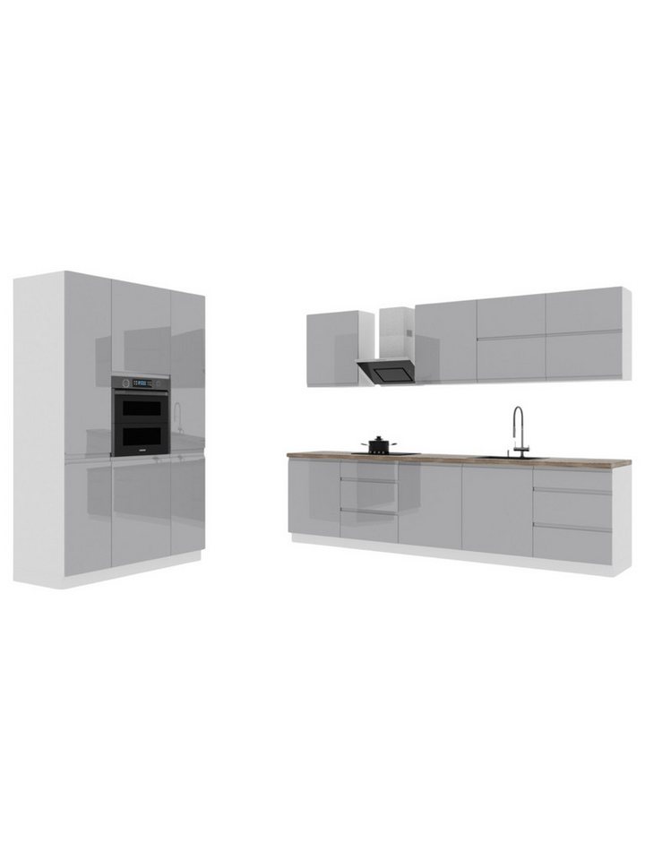ROYAL24_MARKT Küchenzeile K74-G440 - Aspen - Strapazierfähig mit modernem Flair, (Komplett Set), Luxus – Modern – Präzise. von ROYAL24_MARKT