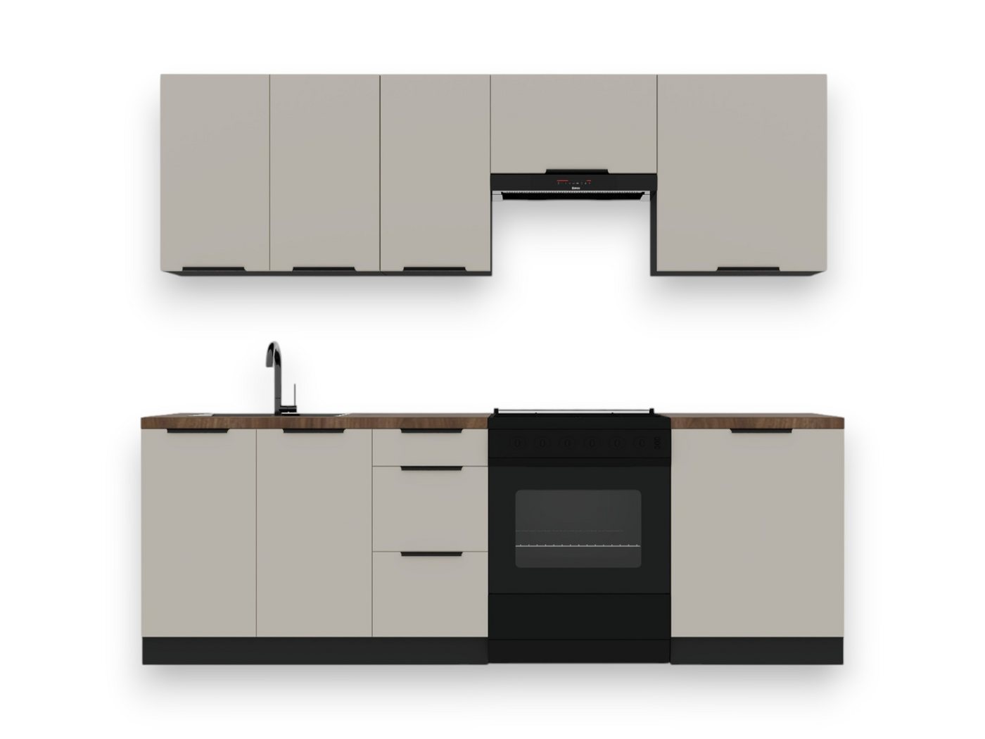 ROYAL24_MARKT Küchenzeile K85-G240 - Perfekt angepasst an Ihr Zuhause, (Komplett Set), Feinste Qualität - Modern - Zeitlos. von ROYAL24_MARKT