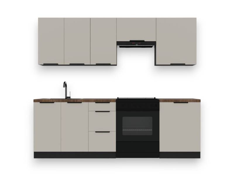 ROYAL24_MARKT Küchenzeile K85-G240 - Perfekt angepasst an Ihr Zuhause, (Komplett Set), Feinste Qualität - Modern - Zeitlos. von ROYAL24_MARKT