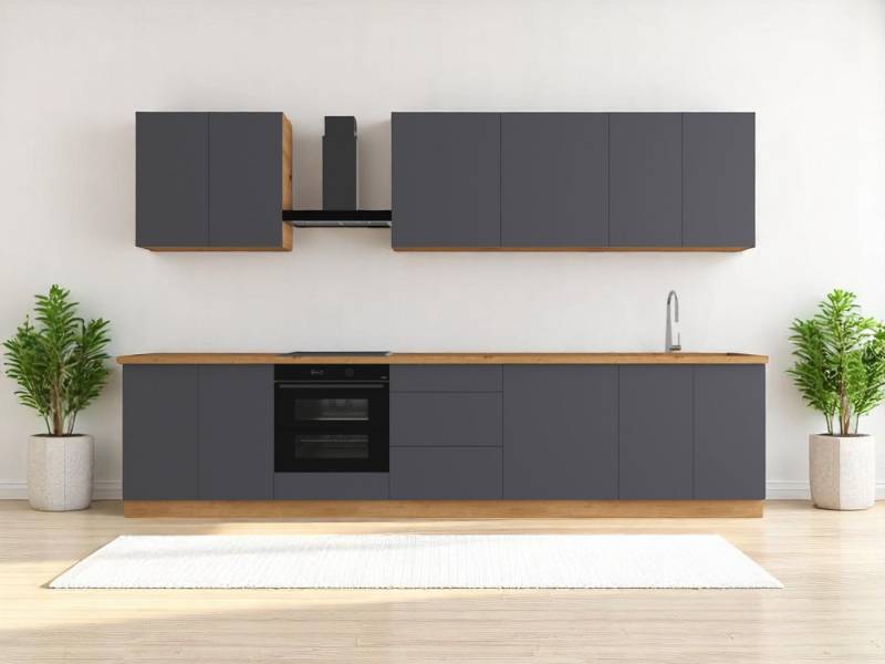 ROYAL24_MARKT Küchenzeile K89-G340 - Langen - Optimale Raumnutzung mit durchdachter Planung, (Komplett Set), Premium - Modern - Exzellent. von ROYAL24_MARKT