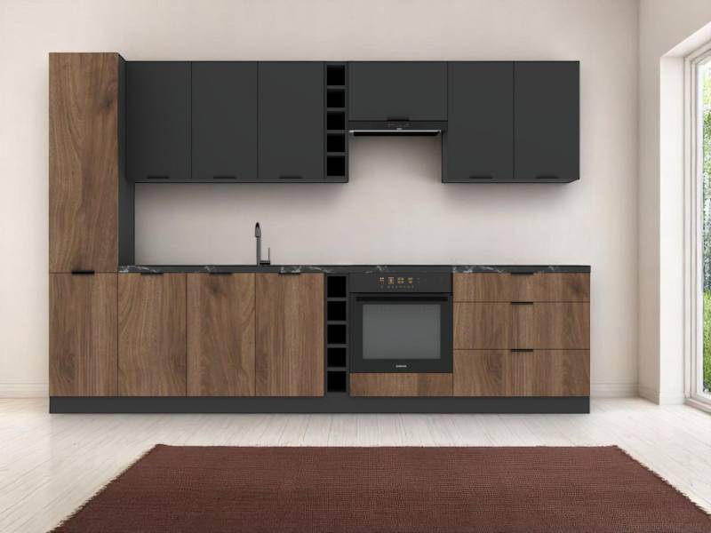 ROYAL24_MARKT Küchenzeile K96-G315 - Perfekt angepasst an Ihr Zuhause, (Komplett Set), Feinste Qualität - Modern - Zeitlos. von ROYAL24_MARKT