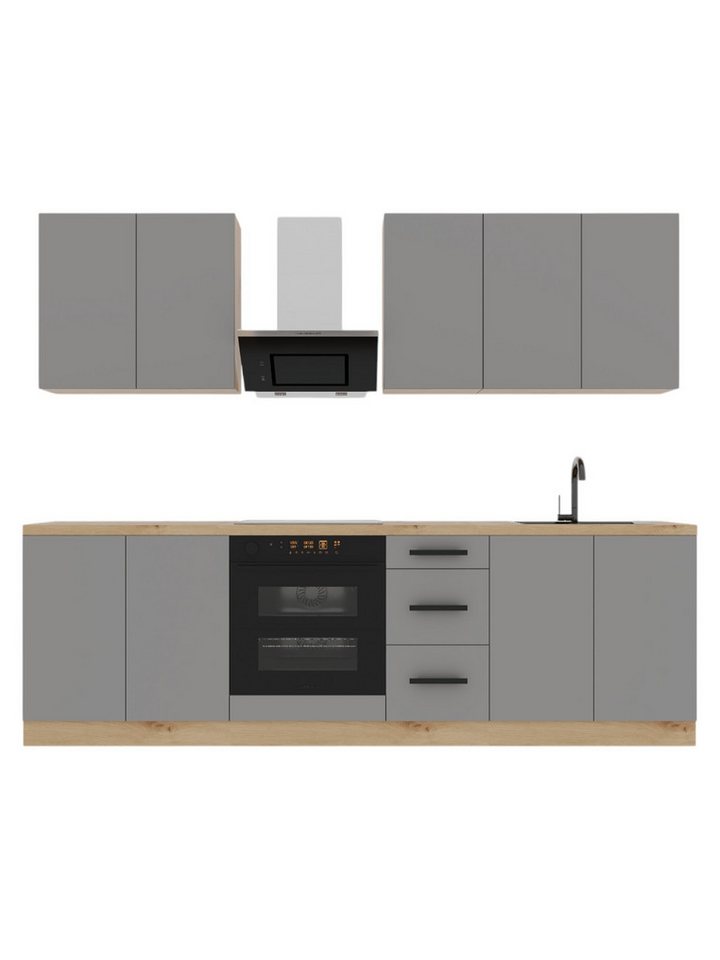 ROYAL24_MARKT Küchenzeile K97-G260 - Langen - Smart geplant für maximalen Nutzen, (Komplett Set), Zeitlos - Exklusiv - Top Qualität. von ROYAL24_MARKT