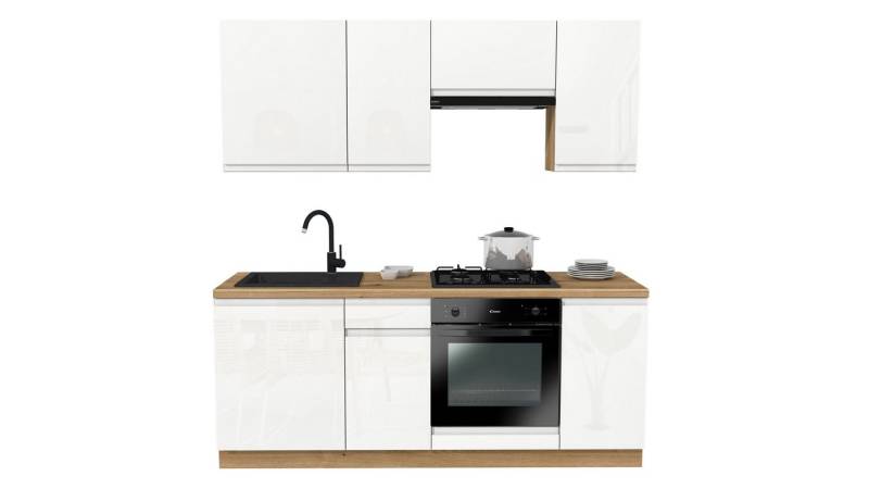 ROYAL24_MARKT Küchenzeile - SIMPLY Z13 200 cm - Harmonische Linienführung Modern, (Komplett Set), Zeitlos - Exklusiv - Top Qualität von ROYAL24_MARKT