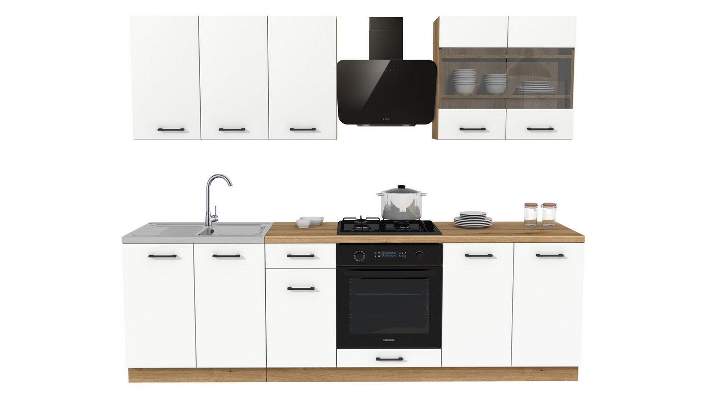 ROYAL24_MARKT Küchenzeile - SIMPLY Z20 260 cm - Kompakt Küchen Style, (Komplett Set), Edle Materialien - Stilvolles Design - Hohe Qualität von ROYAL24_MARKT