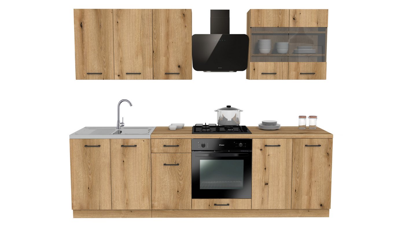 ROYAL24_MARKT Küchenzeile - SIMPLY Z6 260 cm - Arbeitsküche Modern Look, (Komplett Set), Hochwertig - Modern - Exklusiv von ROYAL24_MARKT