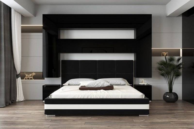ROYAL24_MARKT Schlafzimmer-Set - Bett mit Panama Schränken, (Komplett Set, 10-St., Premium - Panama 4), Es entspricht den feinsten Geschmäckern. von ROYAL24_MARKT