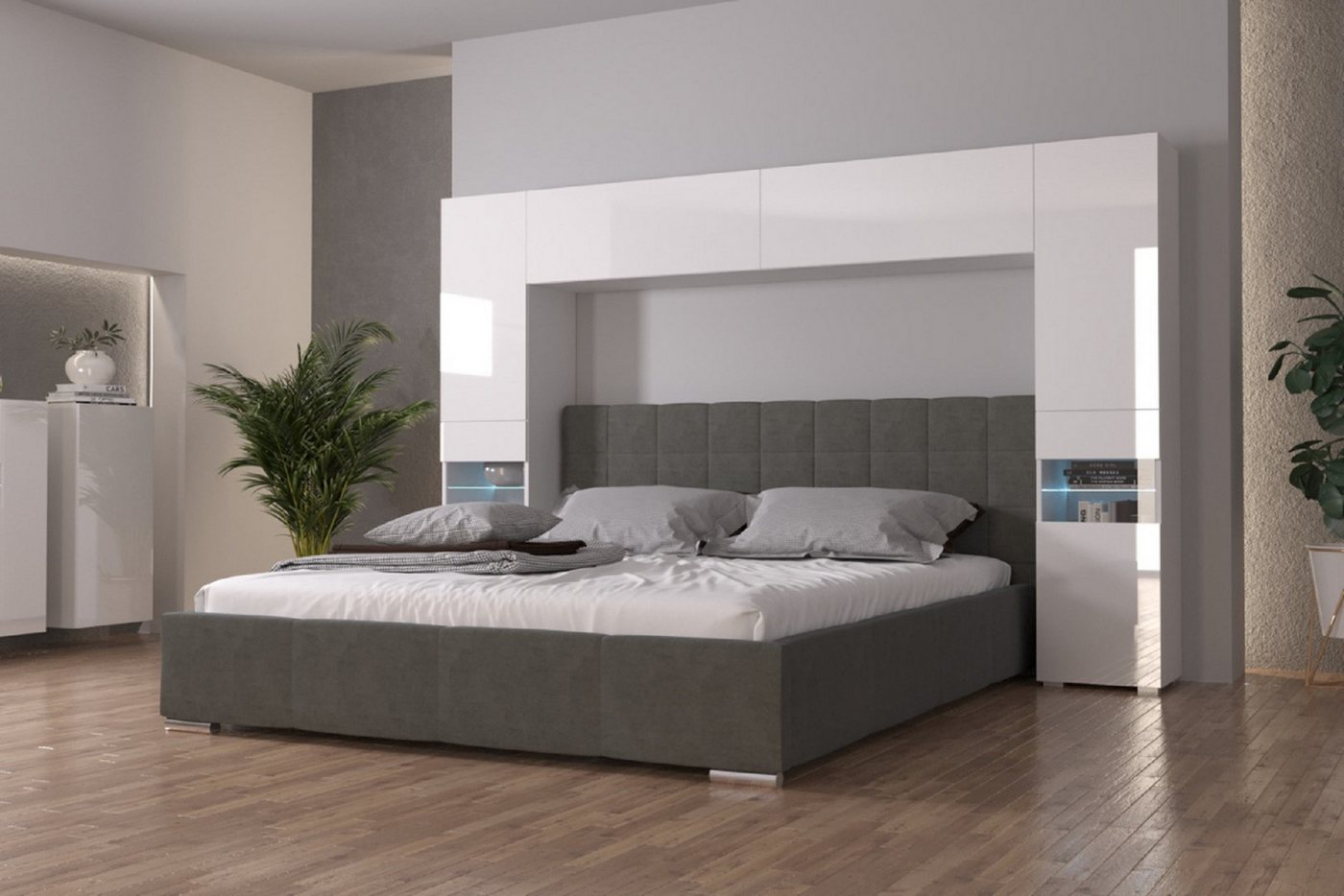ROYAL24_MARKT Schlafzimmer-Set - Bett mit Panama Schränken, (Komplett Set, 6-St., Panama 12), Eine Kombination aus Qualität – für vollen Komfort. von ROYAL24_MARKT