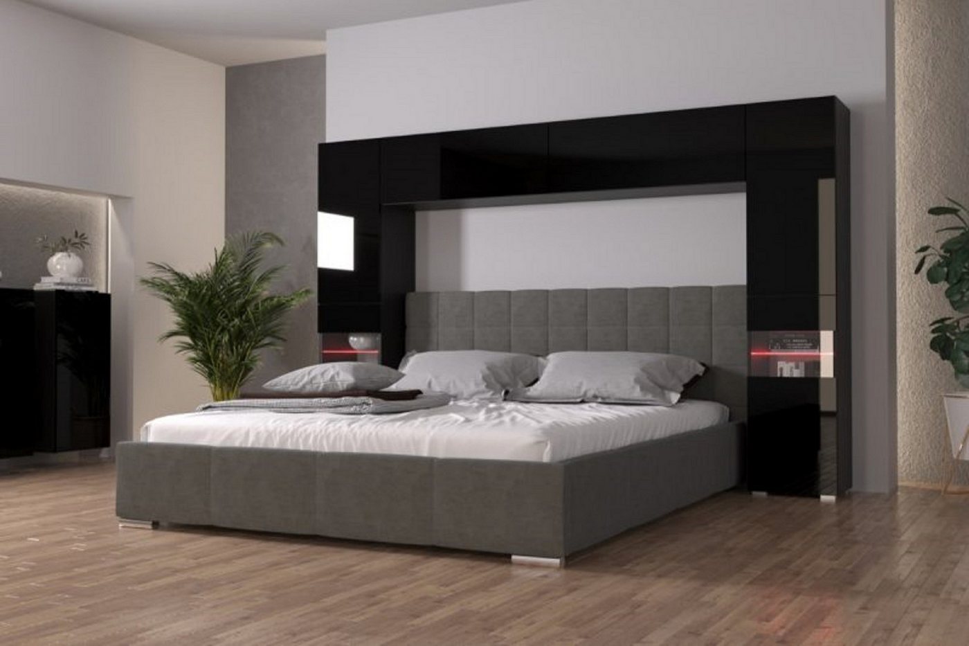 ROYAL24_MARKT Schlafzimmer-Set - Bett mit Panama Schränken, (Komplett Set, 6-St., Premium - Panama 12), Eine Kombination aus Qualität – für vollen Komfort. von ROYAL24_MARKT