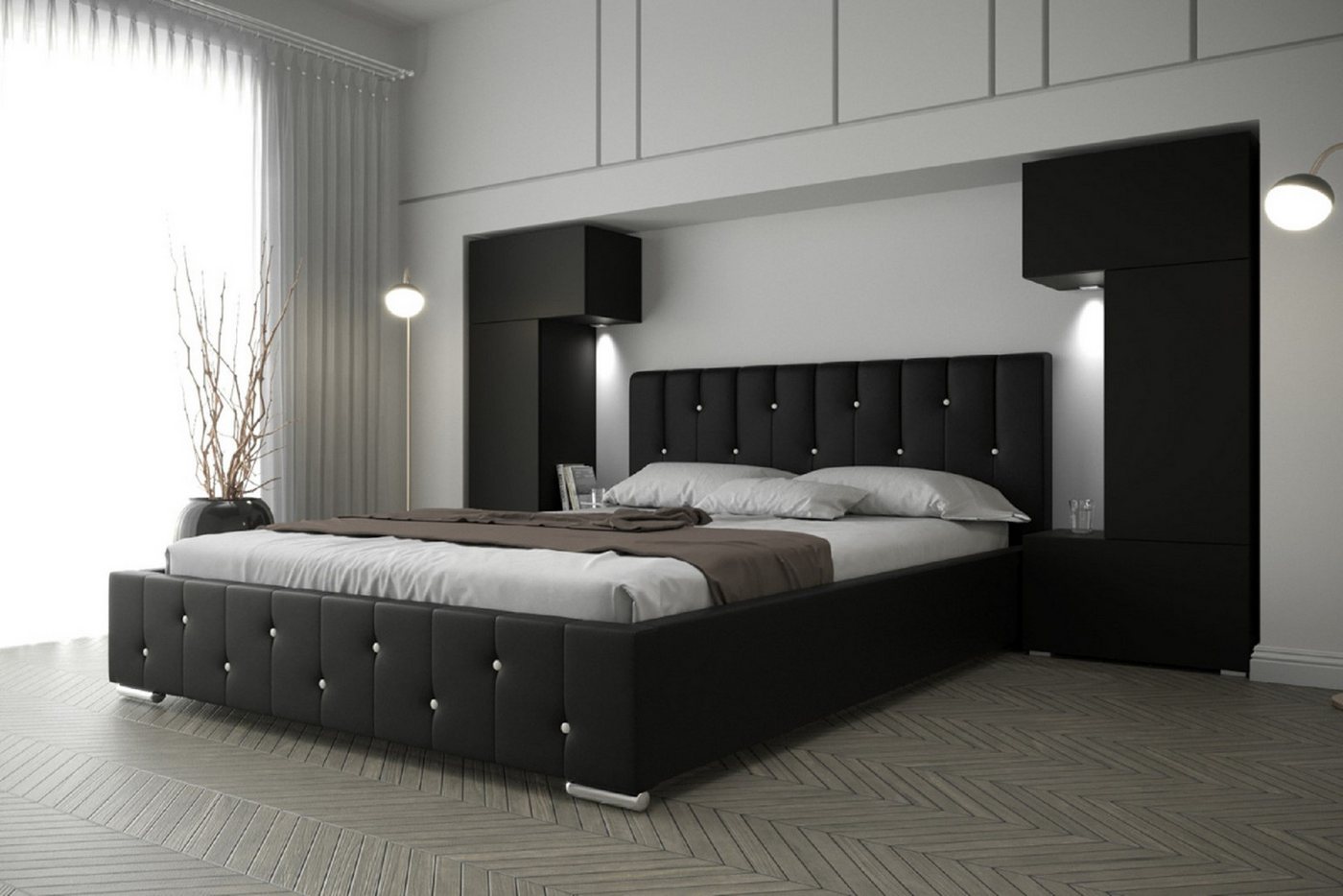 ROYAL24_MARKT Schlafzimmer-Set - Bett mit Panama Schränken, (Komplett Set, 6-St., Panama 3), Was Ihre Persönlichkeit und Ihren Lebensstil widerspiegelt. von ROYAL24_MARKT