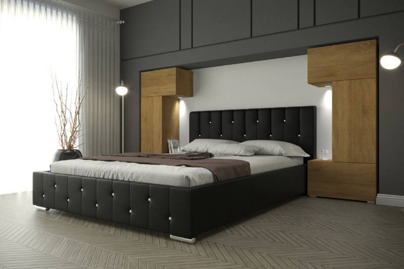 ROYAL24_MARKT Schlafzimmer-Set - Bett mit Panama Schränken, (Komplett Set, 6-St., Premium - Panama 3), Was Ihre Persönlichkeit und Ihren Lebensstil widerspiegelt. von ROYAL24_MARKT