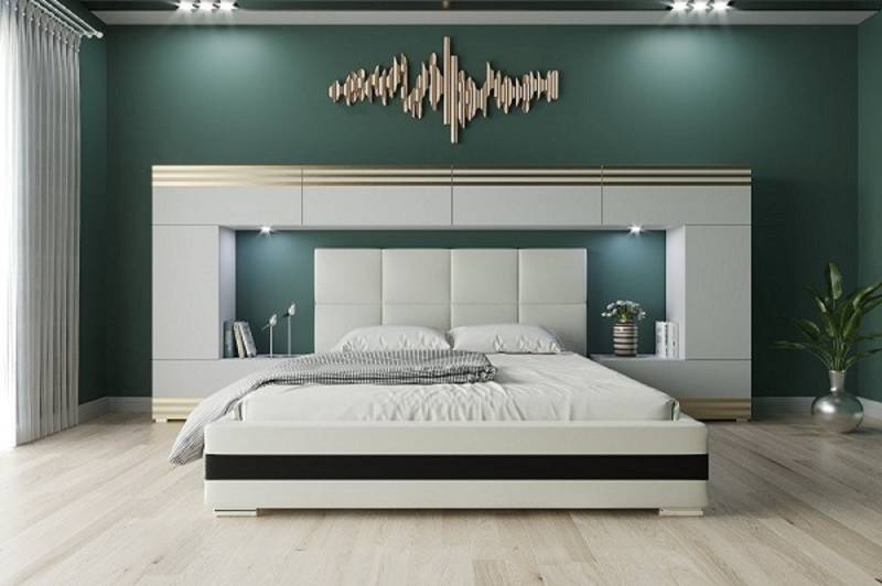 ROYAL24_MARKT Schlafzimmer-Set - Bett mit Panama Schränken, (Komplett Set, 9-St., Neues Modell - Panama 6), Nachhaltiger Ansatz - Inspiriert Kreativität von ROYAL24_MARKT